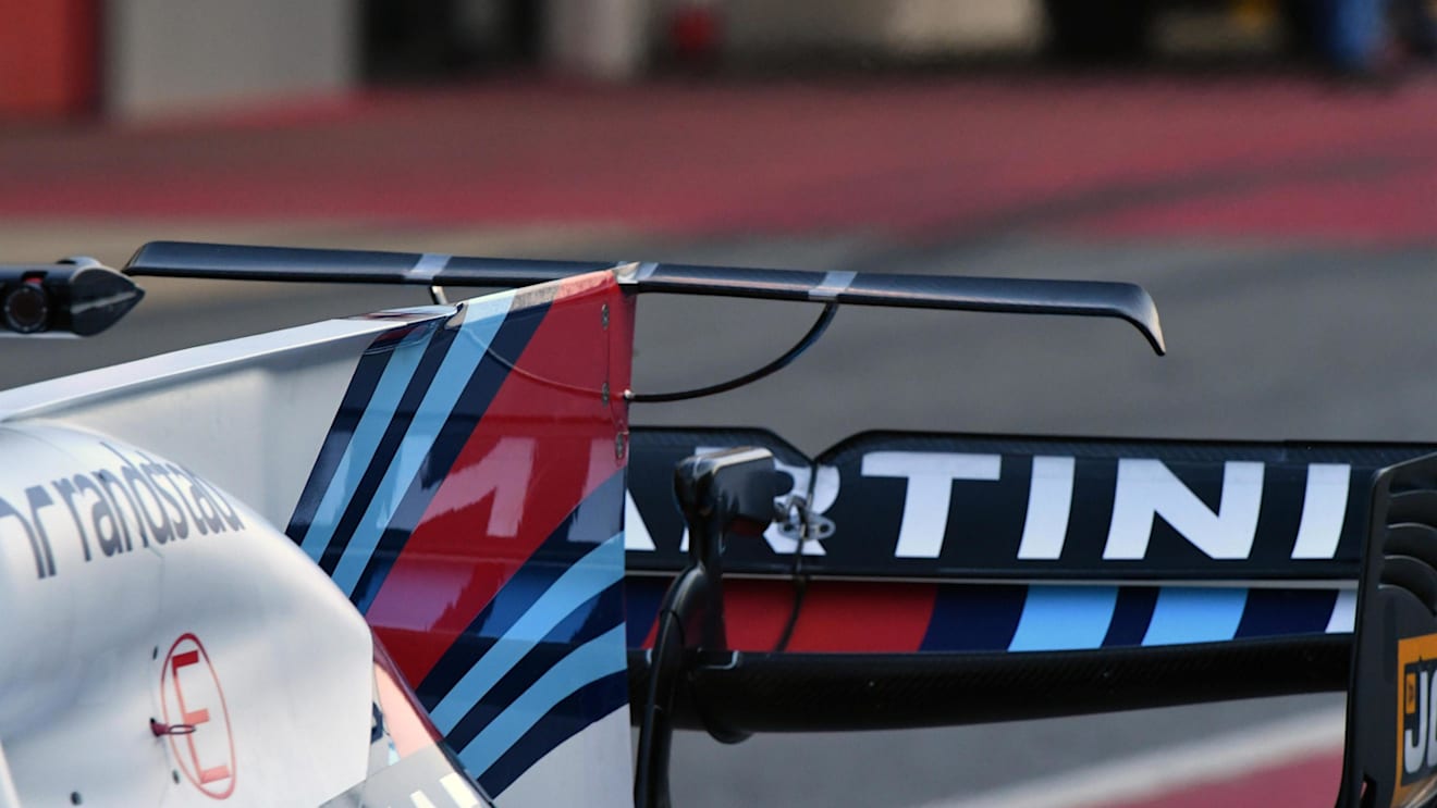 Williams FW40 rear wing detail at Formula One Testing, Day One, Barcelona, Spain, 27 February 2017. © Sutton Images