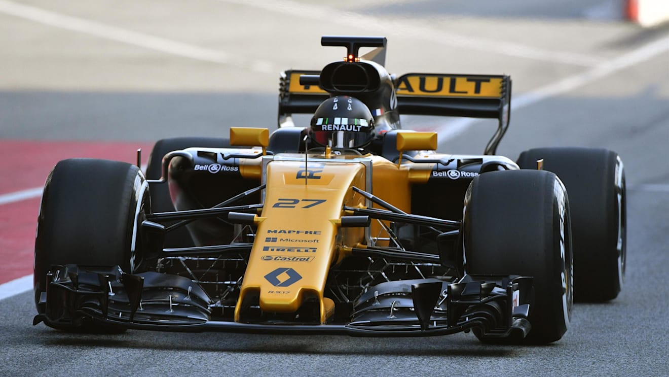 Nico Hulkenberg (GER) Renault Sport F1 Team RS17 at Formula One Testing, Day One, Barcelona, Spain, 27 February 2017. © Sutton Images