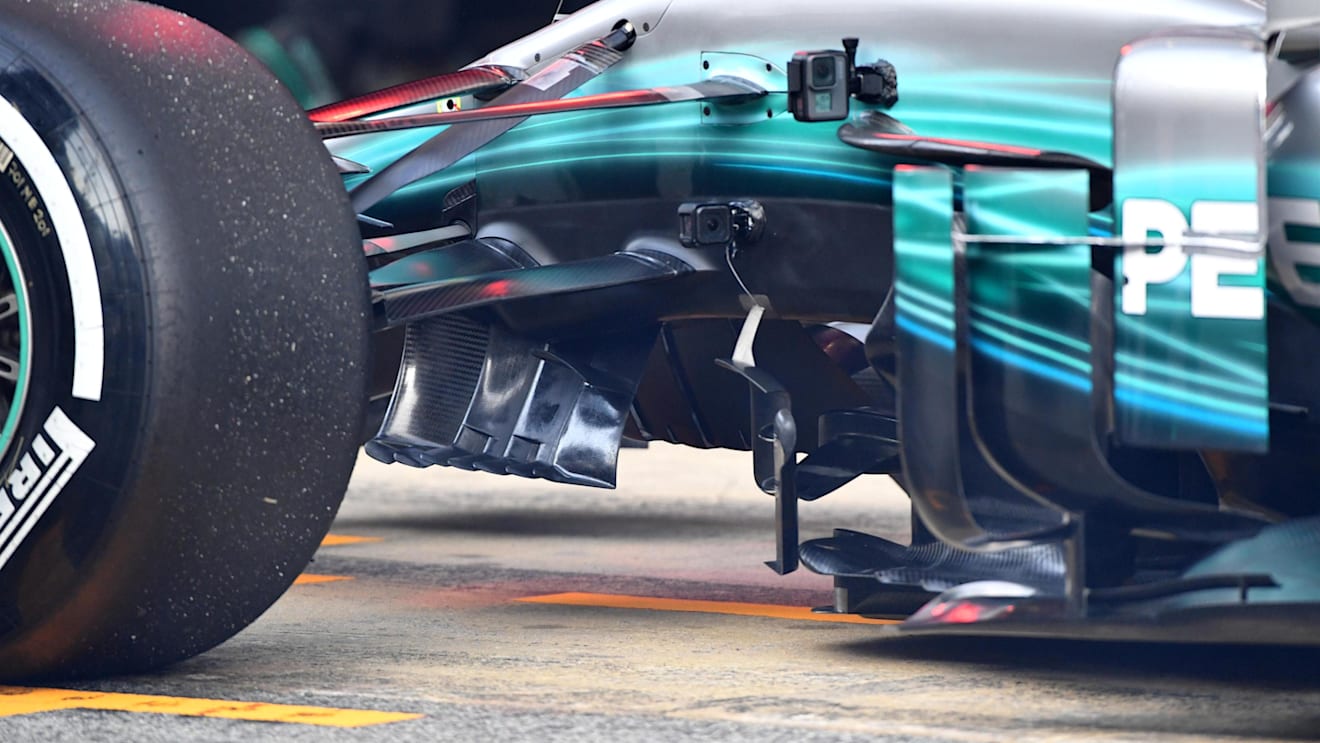 Mercedes-Benz F1 W08 Hybrid sidepod and camera detail at Formula One Testing, Day One, Barcelona, Spain, 27 February 2017. © Sutton Images