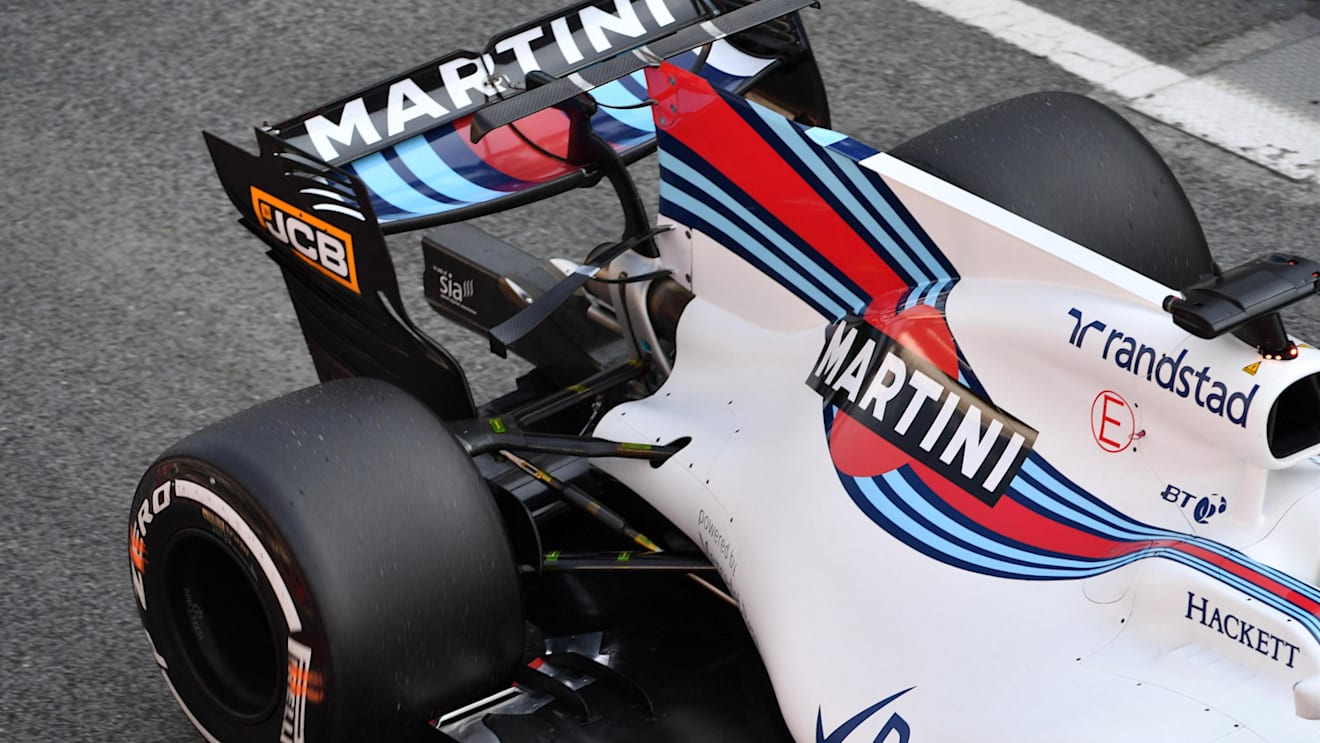 Felipe Massa (BRA) Williams FW40 engine cover fin and rear wing at Formula One Testing, Day One, Barcelona, Spain, 27 February 2017. © Sutton Images