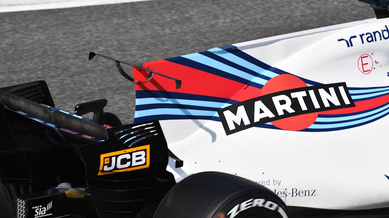 Williams FW40 rear wing at Formula One Testing, Day One, Barcelona, Spain, 27 February 2017. © Sutton Images