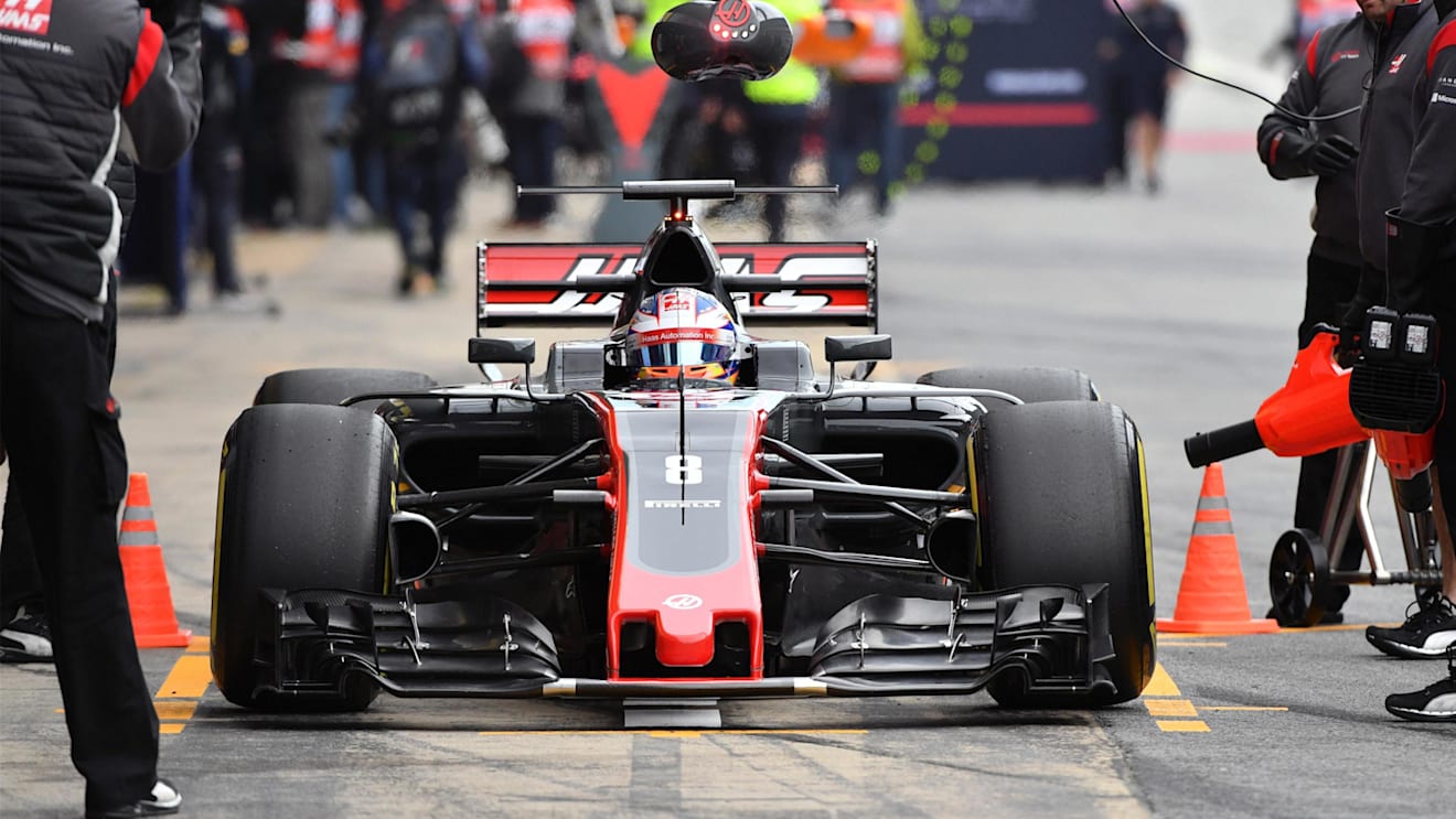 Romain Grosjean (FRA) Haas VF-17 at Formula One Testing, Day Three, Barcelona, Spain, 1 March 2017. © Sutton Images