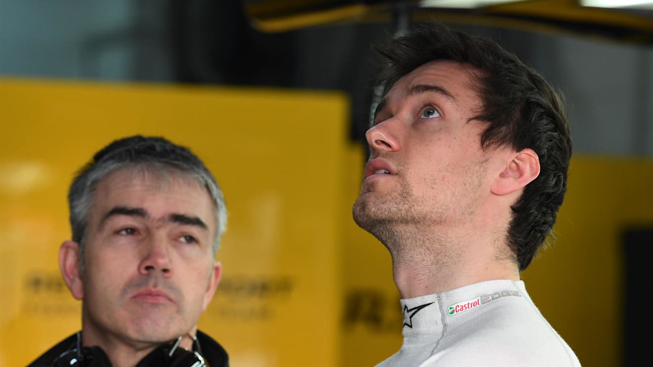 Nick Chester (GBR) Renault Sport F1 Team Technical Director and Jolyon Palmer (GBR) Renault Sport F1 Team at Formula One Testing, Day Three, Barcelona, Spain, 1 March 2017. © Sutton Images