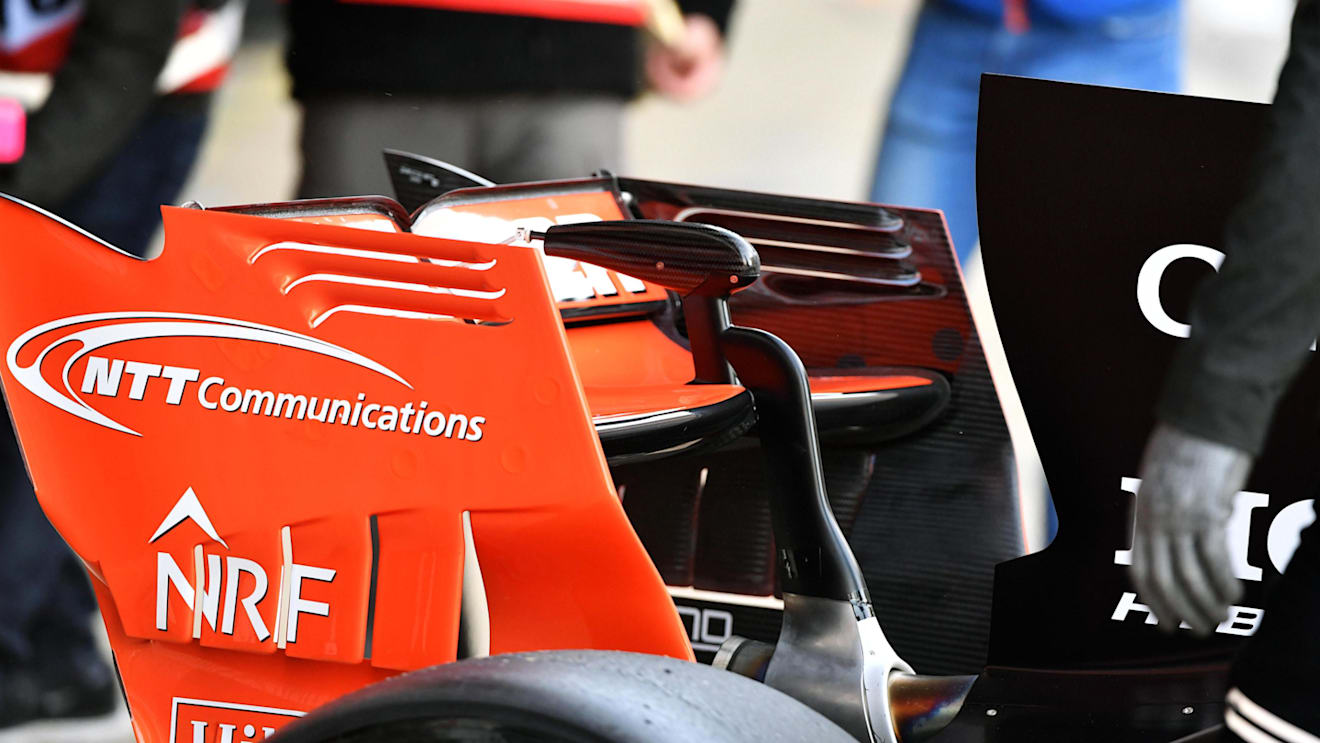 McLaren MCL32 rear wing detail at Formula One Testing, Day One, Barcelona, Spain, 7 March 2017. © Sutton Images