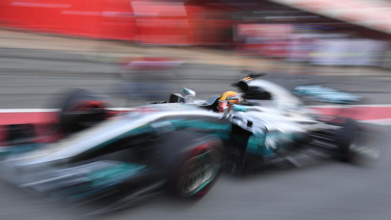 Lewis Hamilton (GBR) Mercedes-Benz F1 W08 Hybrid at Formula One Testing, Day Three, Barcelona, Spain, 9 March 2017. © Sutton Images