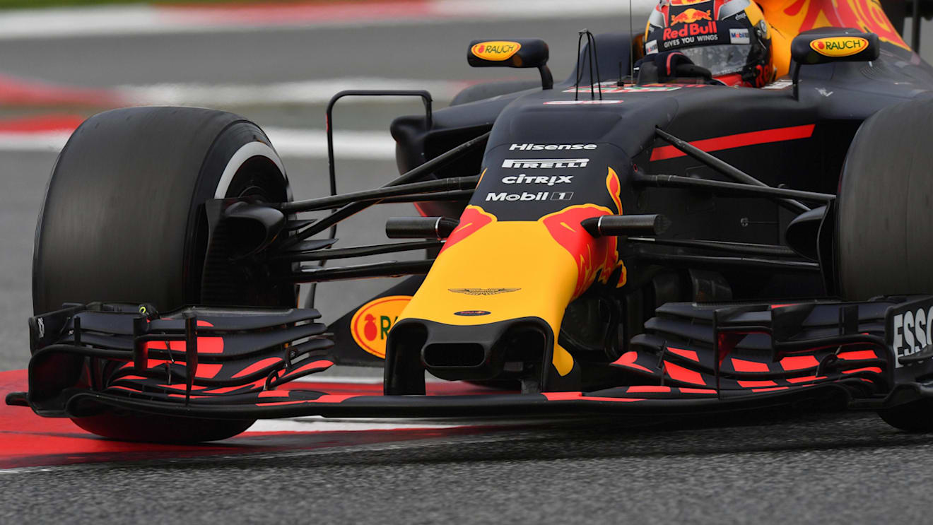 Max Verstappen (NED) Red Bull Racing RB13 nose at Formula One Testing, Day Two, Barcelona, Spain, 8 March 2017. © Sutton Images