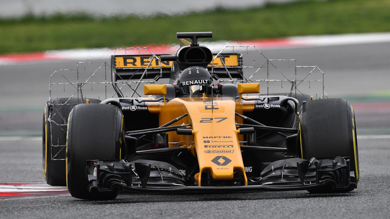 Nico Hulkenberg (GER) Renault Sport F1 Team RS17 with aero sensors at Formula One Testing, Day Two, Barcelona, Spain, 8 March 2017. © Sutton Images