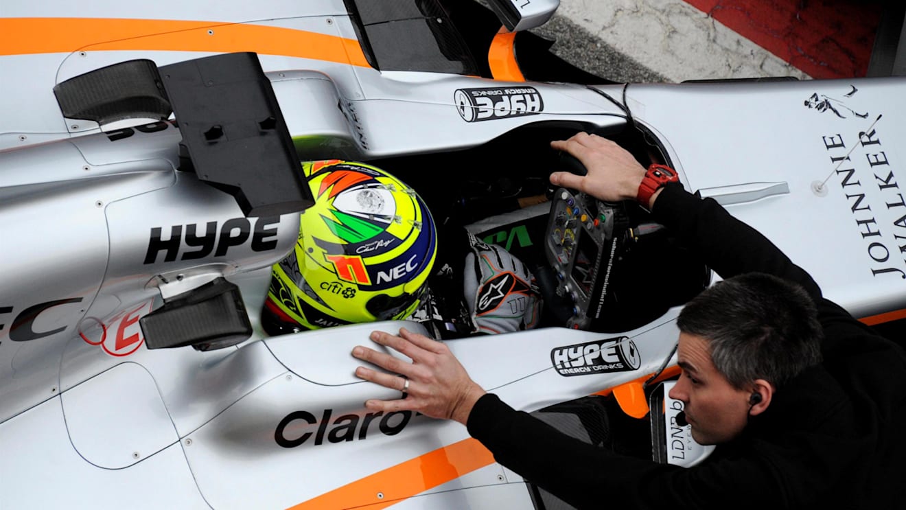 Sergio Perez (MEX) Force India VJM10 at Formula One Testing, Day Two, Barcelona, Spain, 8 March 2017. © Sutton Images