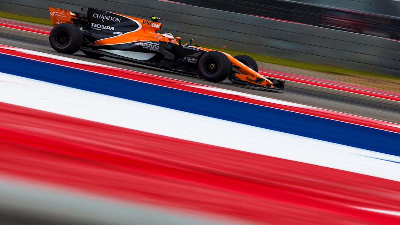 Stoffel Vandoorne (BEL) McLaren MCL32 at Formula One World Championship, Rd17, United States Grand Prix, Practice, Circuit of the Americas, Austin, Texas, USA, Friday 20 October 2017. © Manuel Goria/Sutton Images