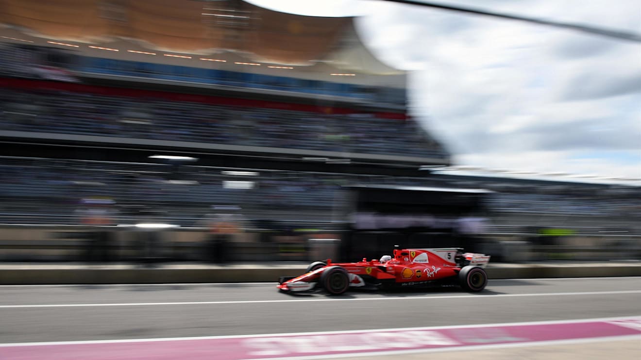 Sebastian Vettel (GER) Ferrari SF70-H at Formula One World Championship, Rd17, United States Grand Prix, Practice, Circuit of the Americas, Austin, Texas, USA, Friday 20 October 2017. © Mark Sutton/Sutton Images