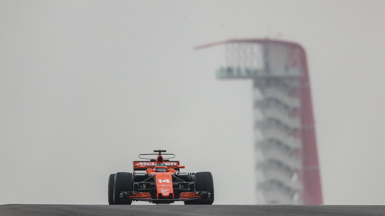 Fernando Alonso (ESP) McLaren MCL32 at Formula One World Championship, Rd17, United States Grand Prix, Practice, Circuit of the Americas, Austin, Texas, USA, Friday 20 October 2017. © Kym Illman/Sutton Images