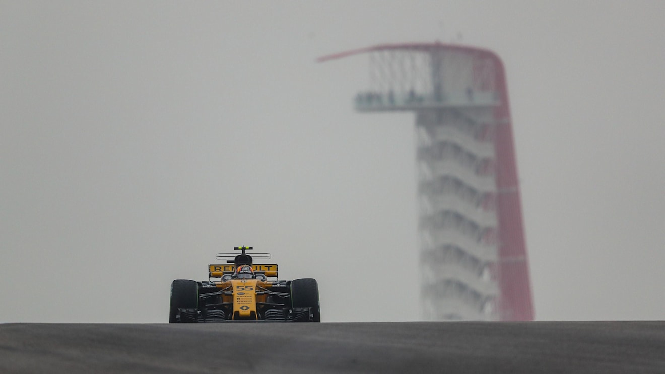 Carlos Sainz (ESP) Renault Sport F1 Team RS17 at Formula One World Championship, Rd17, United States Grand Prix, Practice, Circuit of the Americas, Austin, Texas, USA, Friday 20 October 2017. © Kym Illman/Sutton Images