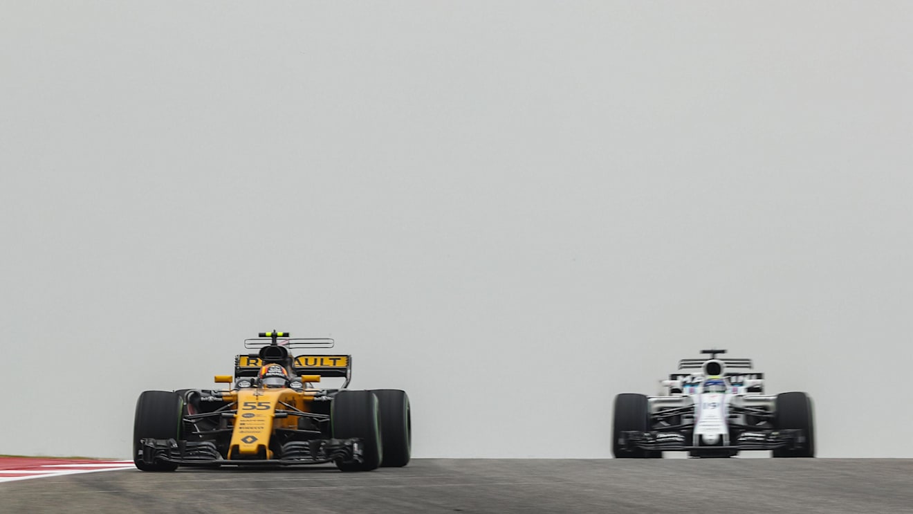 Carlos Sainz (ESP) Renault Sport F1 Team RS17 at Formula One World Championship, Rd17, United States Grand Prix, Practice, Circuit of the Americas, Austin, Texas, USA, Friday 20 October 2017. © Kym Illman/Sutton Images