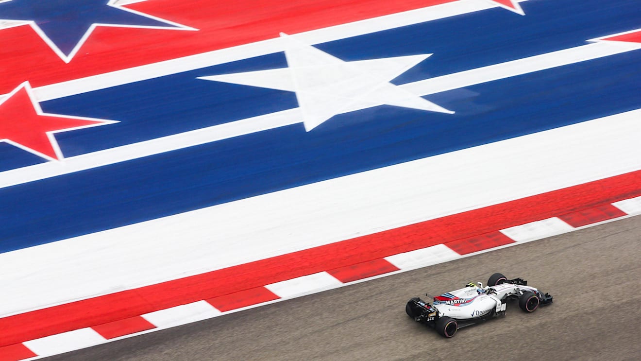 Lance Stroll (CDN) Williams FW40 at Formula One World Championship, Rd17, United States Grand Prix, Practice, Circuit of the Americas, Austin, Texas, USA, Friday 20 October 2017. © Charles Coates/LAT/Sutton Images