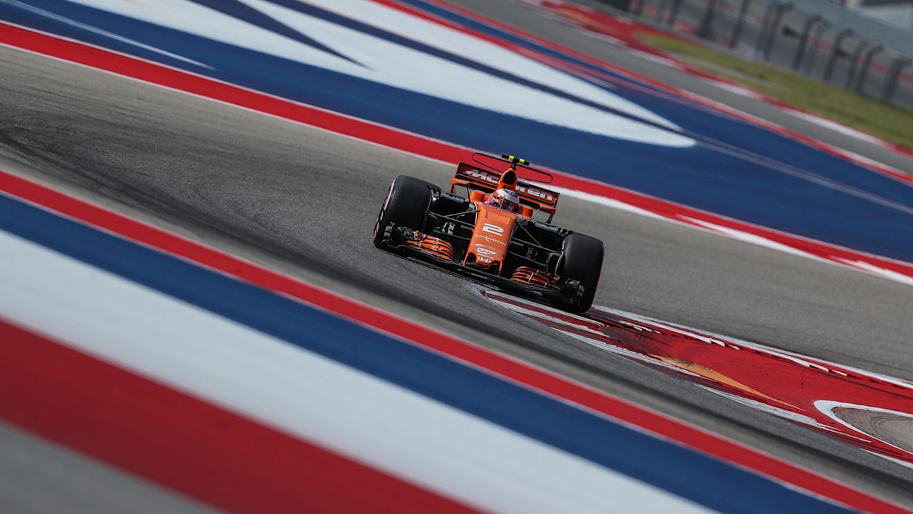 Stoffel Vandoorne (BEL) McLaren MCL32 at Formula One World Championship, Rd17, United States Grand Prix, Qualifying, Circuit of the Americas, Austin, Texas, USA, Saturday 21 October 2017. © Kym Illman/Sutton Images