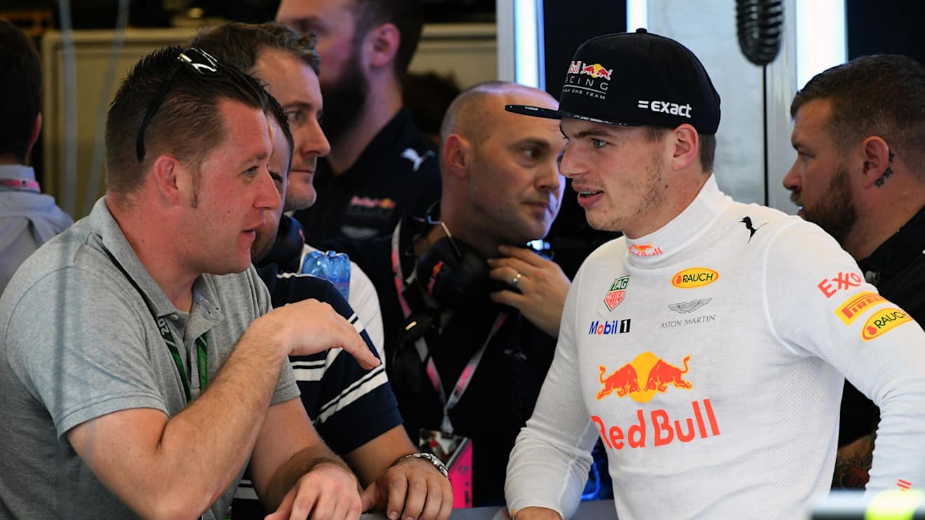 Max Verstappen (NED) Red Bull Racing and garage guests at Formula One World Championship, Rd17, United States Grand Prix, Qualifying, Circuit of the Americas, Austin, Texas, USA, Saturday 21 October 2017. © Mark Sutton/Sutton Images