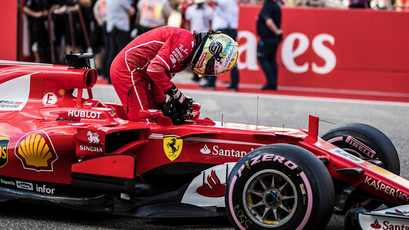 Sebastian Vettel (GER) Ferrari SF70-H in parc ferme at Formula One World Championship, Rd17, United States Grand Prix, Qualifying, Circuit of the Americas, Austin, Texas, USA, Saturday 21 October 2017. © Manuel Goria/Sutton Images