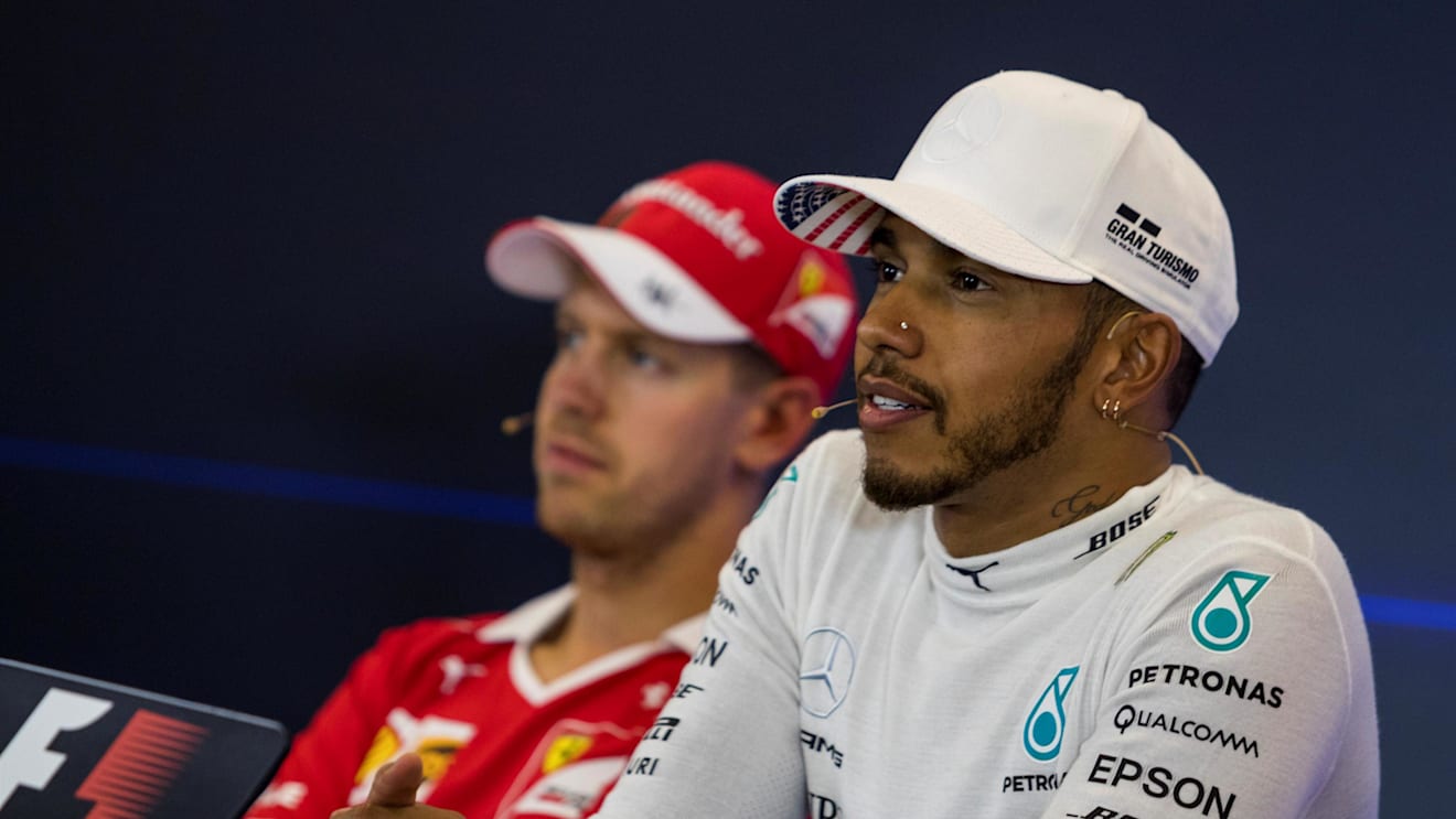 Lewis Hamilton (GBR) Mercedes AMG F1 in the Press Conference at Formula One World Championship, Rd17, United States Grand Prix, Race, Circuit of the Americas, Austin, Texas, USA, Sunday 22 October 2017. © Manuel Goria/Sutton Images