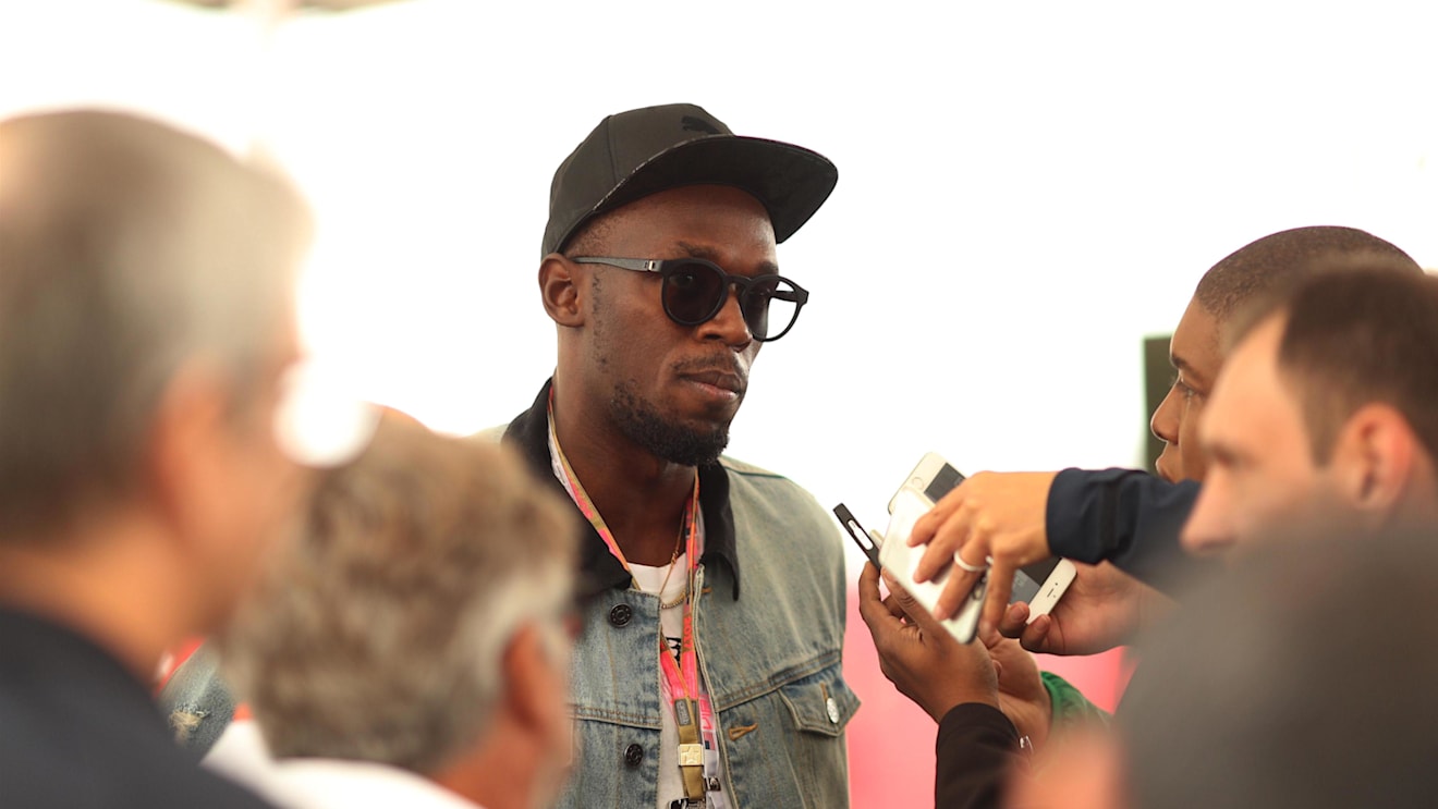 From Sunday... Usain Bolt (JAM) at Formula One World Championship, Rd17, United States Grand Prix, Race, Circuit of the Americas, Austin, Texas, USA, Sunday 22 October 2017. © Kym Illman/Sutton Images