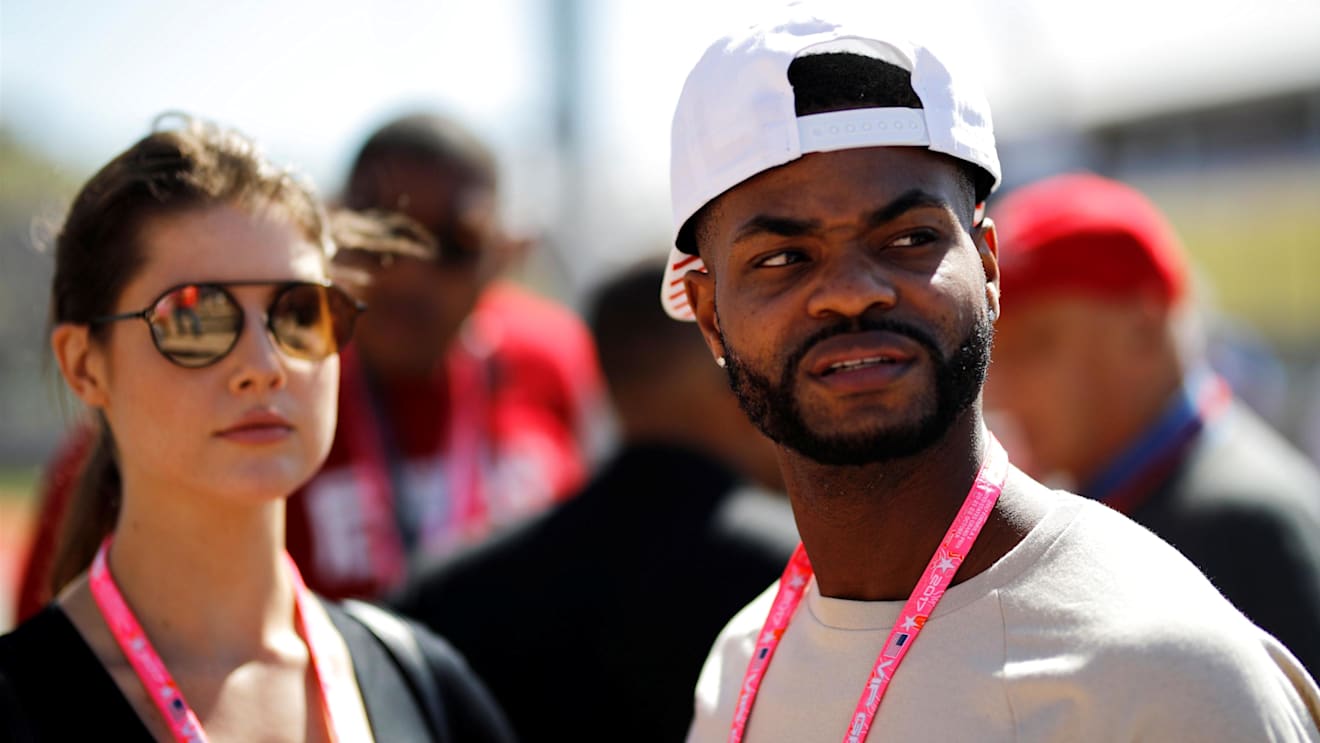 Amanda Cerny (USA) and King Bach (USA) at Formula One World Championship, Rd17, United States Grand Prix, Race, Circuit of the Americas, Austin, Texas, USA, Sunday 22 October 2017. © Manuel Goria/Sutton Images