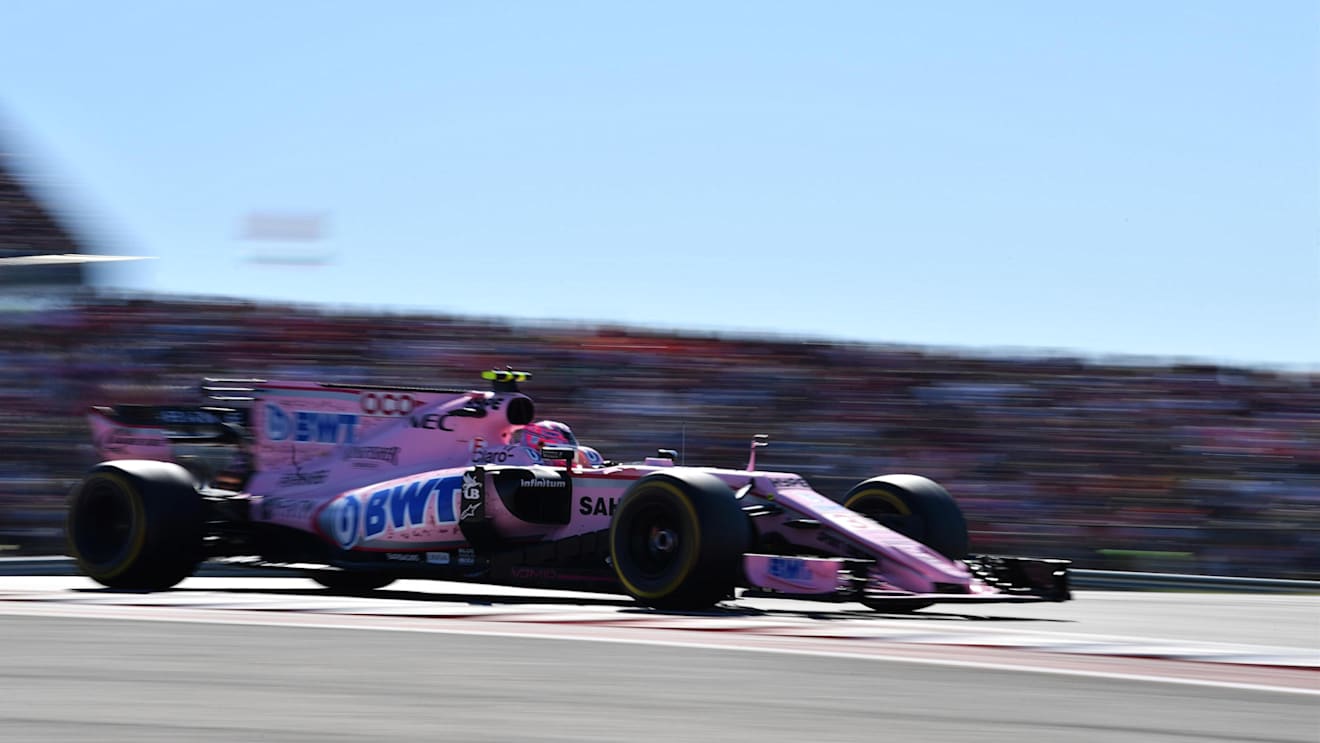 Esteban Ocon (FRA) Force India VJM10 at Formula One World Championship, Rd17, United States Grand Prix, Race, Circuit of the Americas, Austin, Texas, USA, Sunday 22 October 2017. © Mark Sutton/Sutton Images