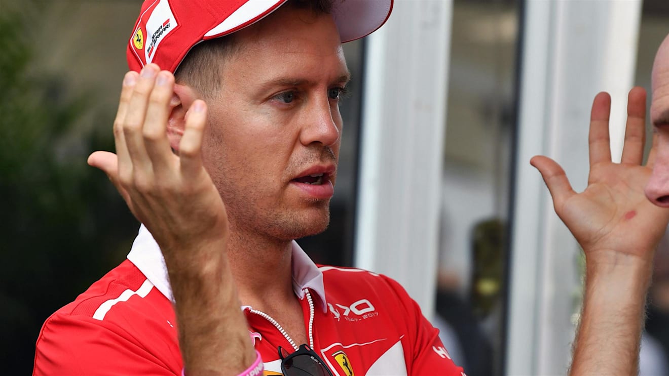 Sebastian Vettel (GER) Ferrari at Formula One World Championship, Rd17, United States Grand Prix, Preparations, Circuit of the Americas, Austin, Texas, USA, Thursday 19 October 2017. © Mark Sutton/Sutton Images
