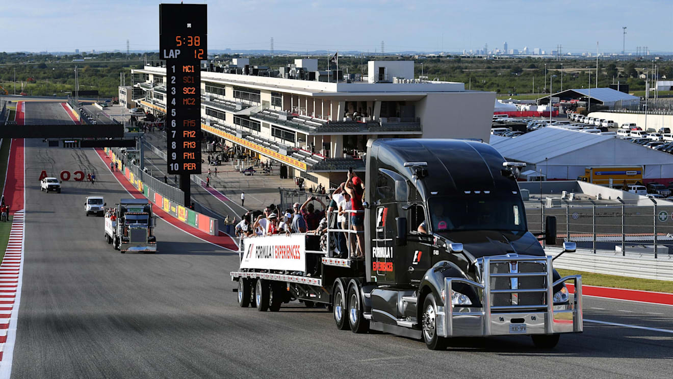 F1 Experiences track tour at Formula One World Championship, Rd17, United States Grand Prix, Preparations, Circuit of the Americas, Austin, Texas, USA, Thursday 19 October 2017. © Mark Sutton/Sutton Images