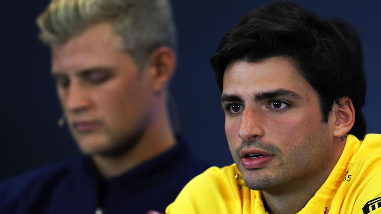 Carlos Sainz jr (ESP) Renault Sport F1 Team in the Press Conference at Formula One World Championship, Rd17, United States Grand Prix, Preparations, Circuit of the Americas, Austin, Texas, USA, Thursday 19 October 2017. © Kym Illman/Sutton Images