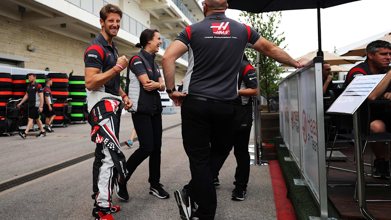 Romain Grosjean (FRA) Haas F1 at Formula One World Championship, Rd17, United States Grand Prix, Preparations, Circuit of the Americas, Austin, Texas, USA, Thursday 19 October 2017. © Kym Illman/Sutton Images
