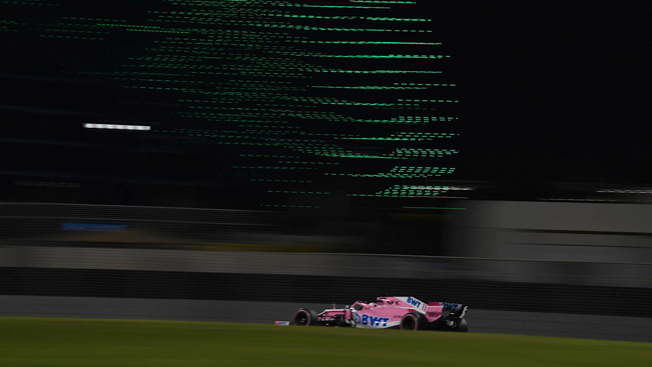 Sergio Perez, Racing Point Force India VJM11 at Formula One World Championship, Rd21, Abu Dhabi Grand Prix, Practice, Yas Marina Circuit, Abu Dhabi, UAE, Friday 23 November 2018.