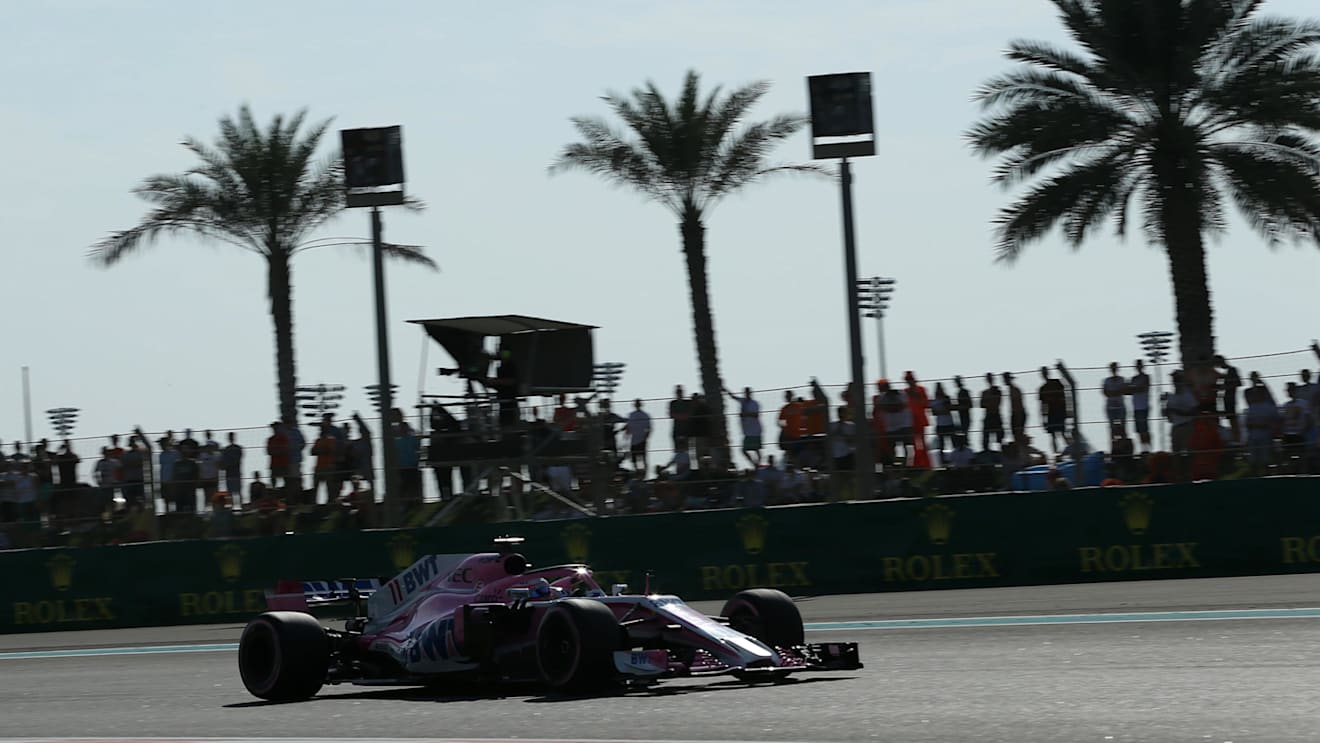 Sergio Perez, Racing Point Force India VJM11 at Formula One World Championship, Rd21, Abu Dhabi Grand Prix, Qualifying, Yas Marina Circuit, Abu Dhabi, UAE, Saturday 24 November 2018.