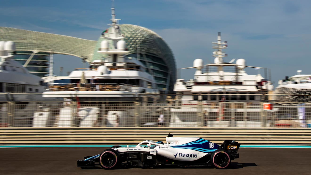 Lance Stroll, Williams FW41 at Formula One World Championship, Rd21, Abu Dhabi Grand Prix, Qualifying, Yas Marina Circuit, Abu Dhabi, UAE, Saturday 24 November 2018.