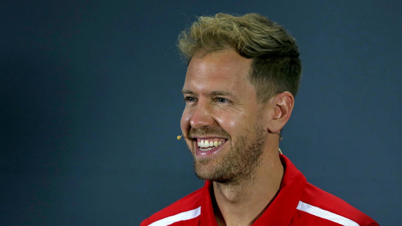 Sebastian Vettel, Ferrari in the press conference at Formula One World Championship, Rd21, Abu Dhabi Grand Prix, Preparations, Yas Marina Circuit, Abu Dhabi, UAE, Thursday 22 November 2018.