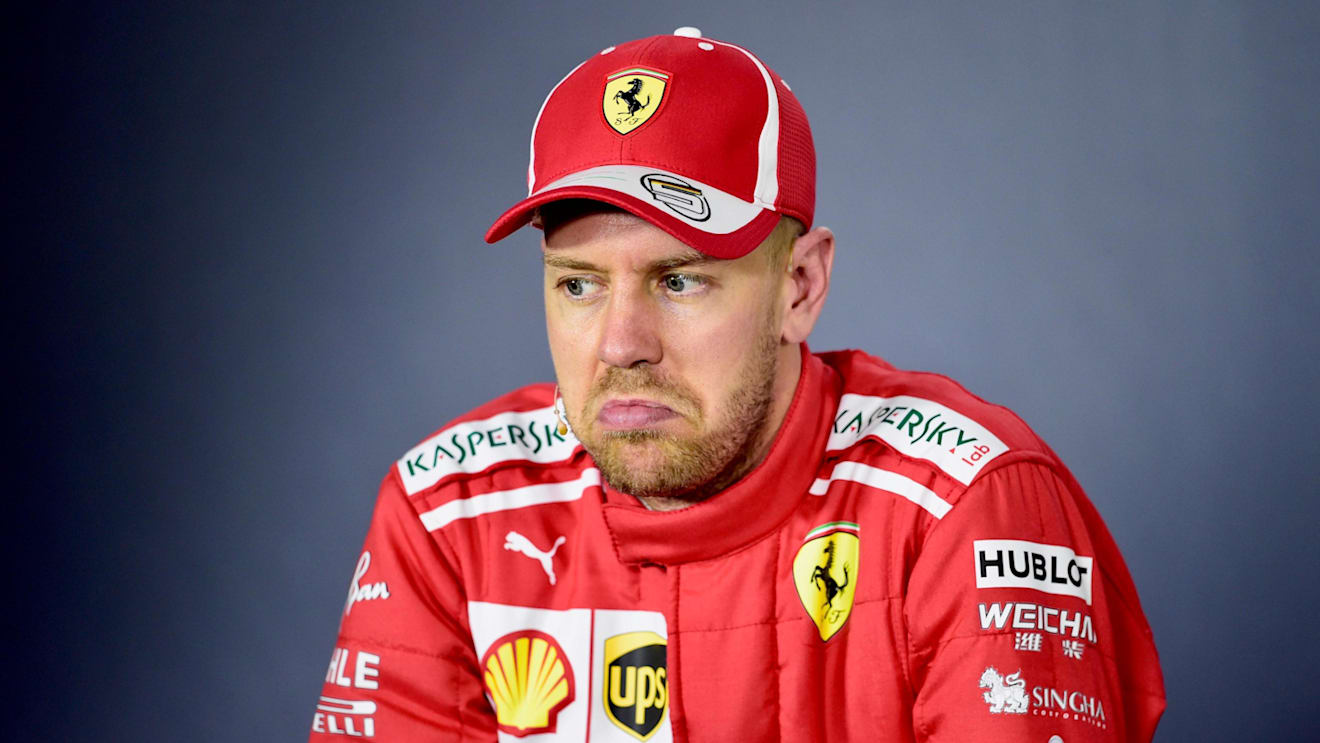 Sebastian Vettel (GER) Ferrari in the Press Conference at Formula One World Championship, Rd1, Australian Grand Prix, Qualifying, Melbourne, Australia, Saturday 24 March 2018. © Jerry Andre/Sutton Images