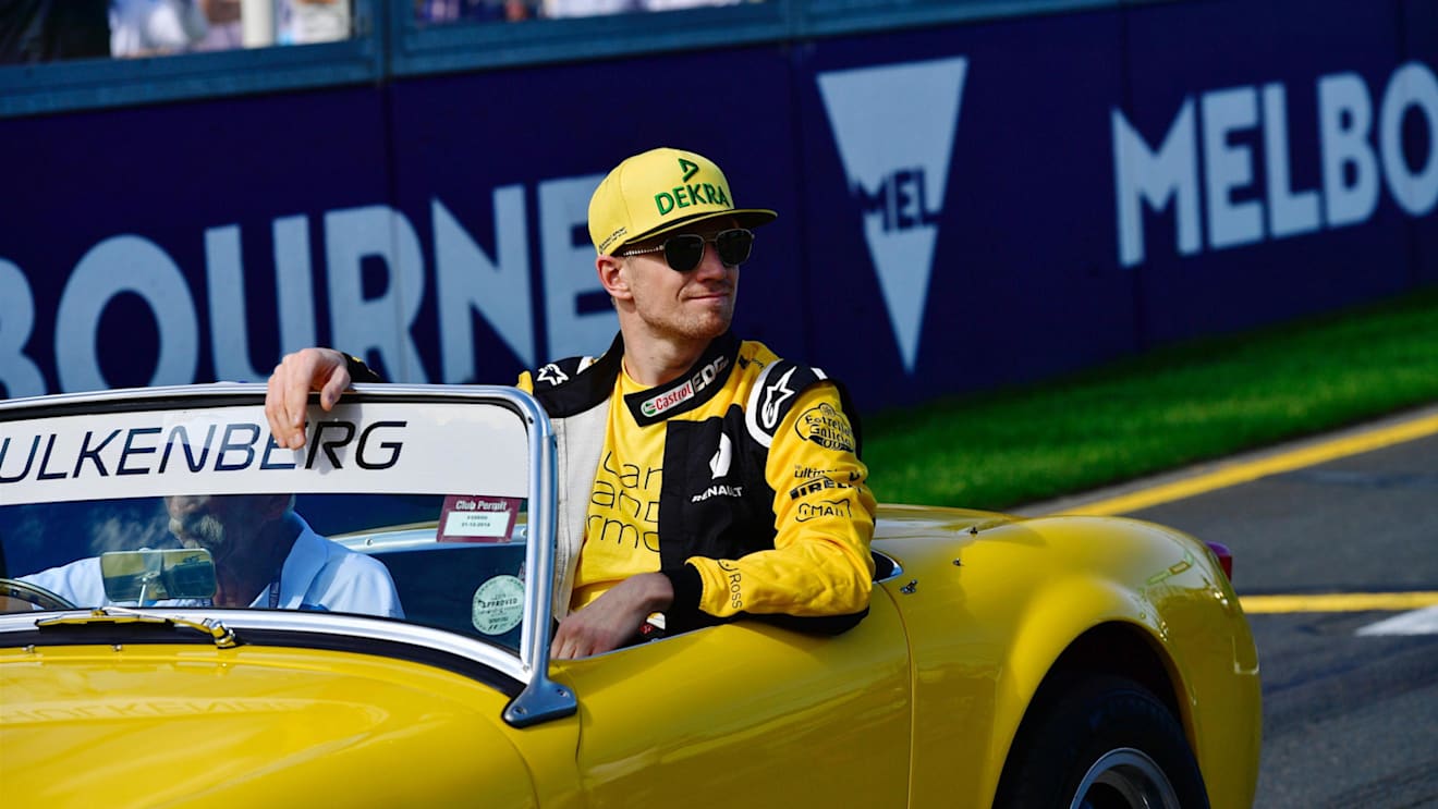 Nico Hulkenberg (GER) Renault Sport F1 Team on the drivers parade at Formula One World Championship, Rd1, Australian Grand Prix, Race, Melbourne, Australia, Sunday 25 March 2018. © Jerry Andre/Sutton Images