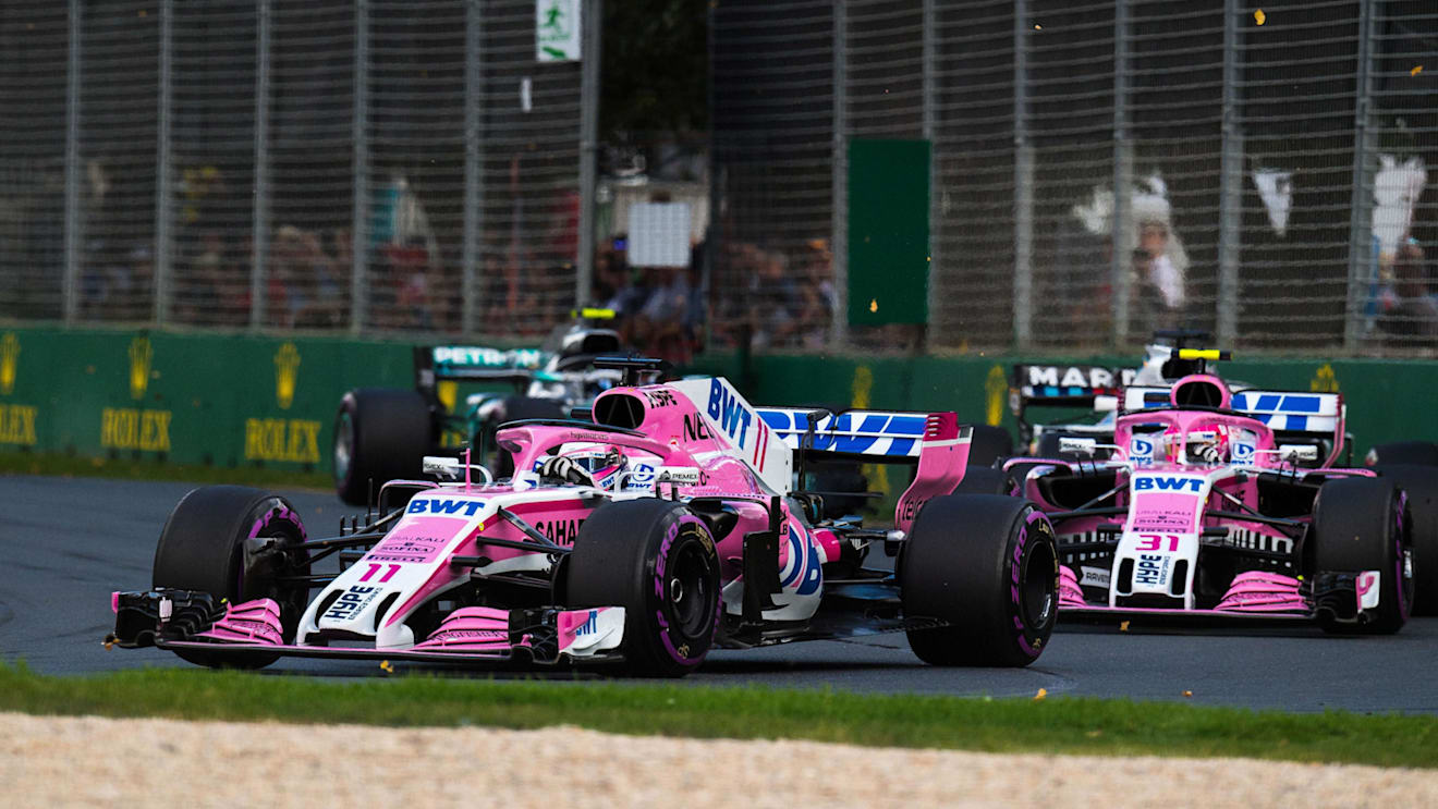 Sergio Perez (MEX) Force India VJM11 at Formula One World Championship, Rd1, Australian Grand Prix, Race, Melbourne, Australia, Sunday 25 March 2018. © Daniel Kalisz/Sutton Images