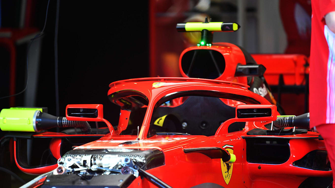 Ferrari SF-71H halo at Formula One World Championship, Rd1, Australian Grand Prix, Preparations, Melbourne, Australia, Thursday 22 March 2018. © Mark Sutton/Sutton Images