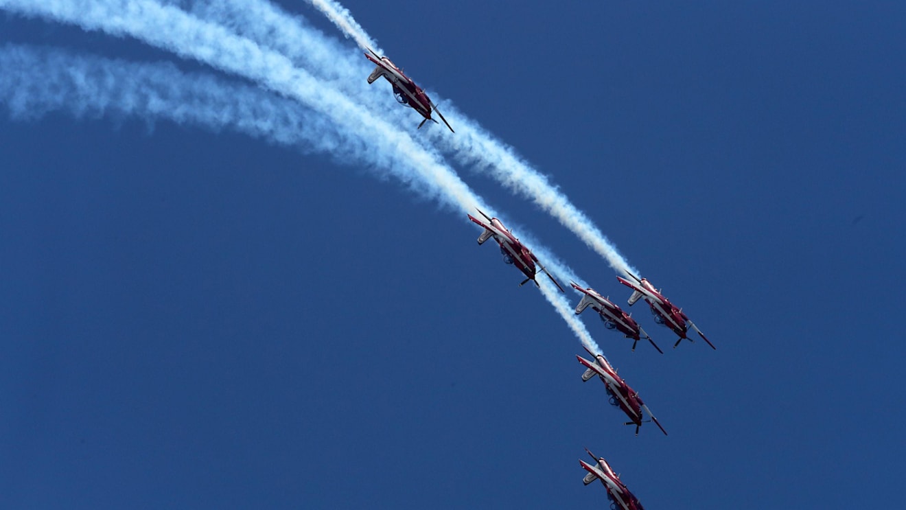 Air display at Formula One World Championship, Rd1, Australian Grand Prix, Preparations, Melbourne, Australia, Thursday 22 March 2018. © Dirk Klynsmith/Sutton Images