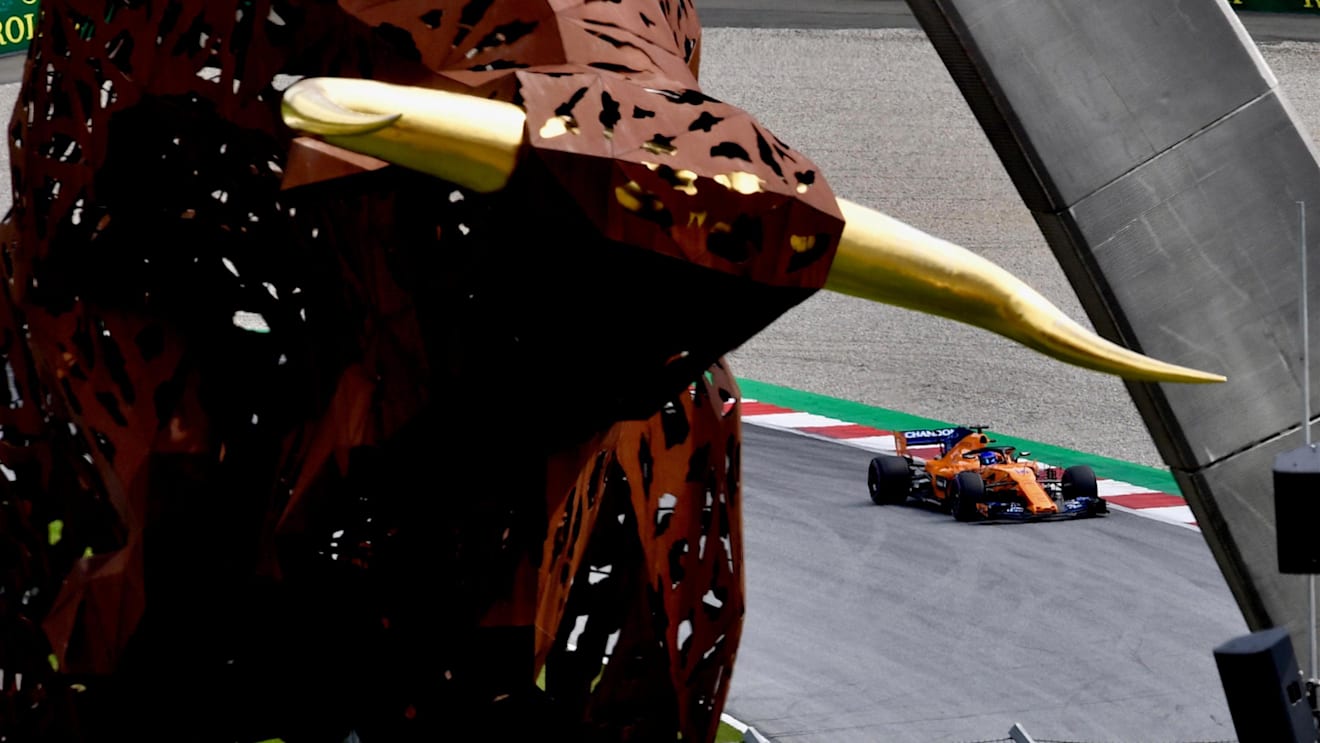Fernando Alonso (ESP) McLaren MCL33 at Formula One World Championship, Rd9, Austrian Grand Prix, Practice, Spielberg, Austria, Friday 29 June 2018. © Jerry Andre/Sutton Images