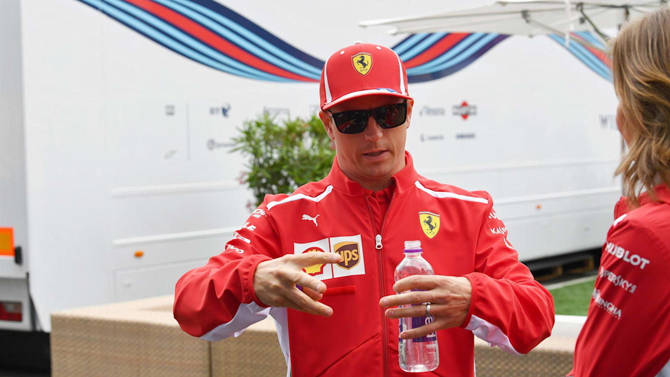 Kimi Raikkonen (FIN) Ferrari Daniel Ricciardo (AUS) Red Bull Racing at Formula One World Championship, Rd9, Austrian Grand Prix, Preparations, Spielberg, Austria, Thursday 28 June 2018. © Mark Sutton/Sutton Images