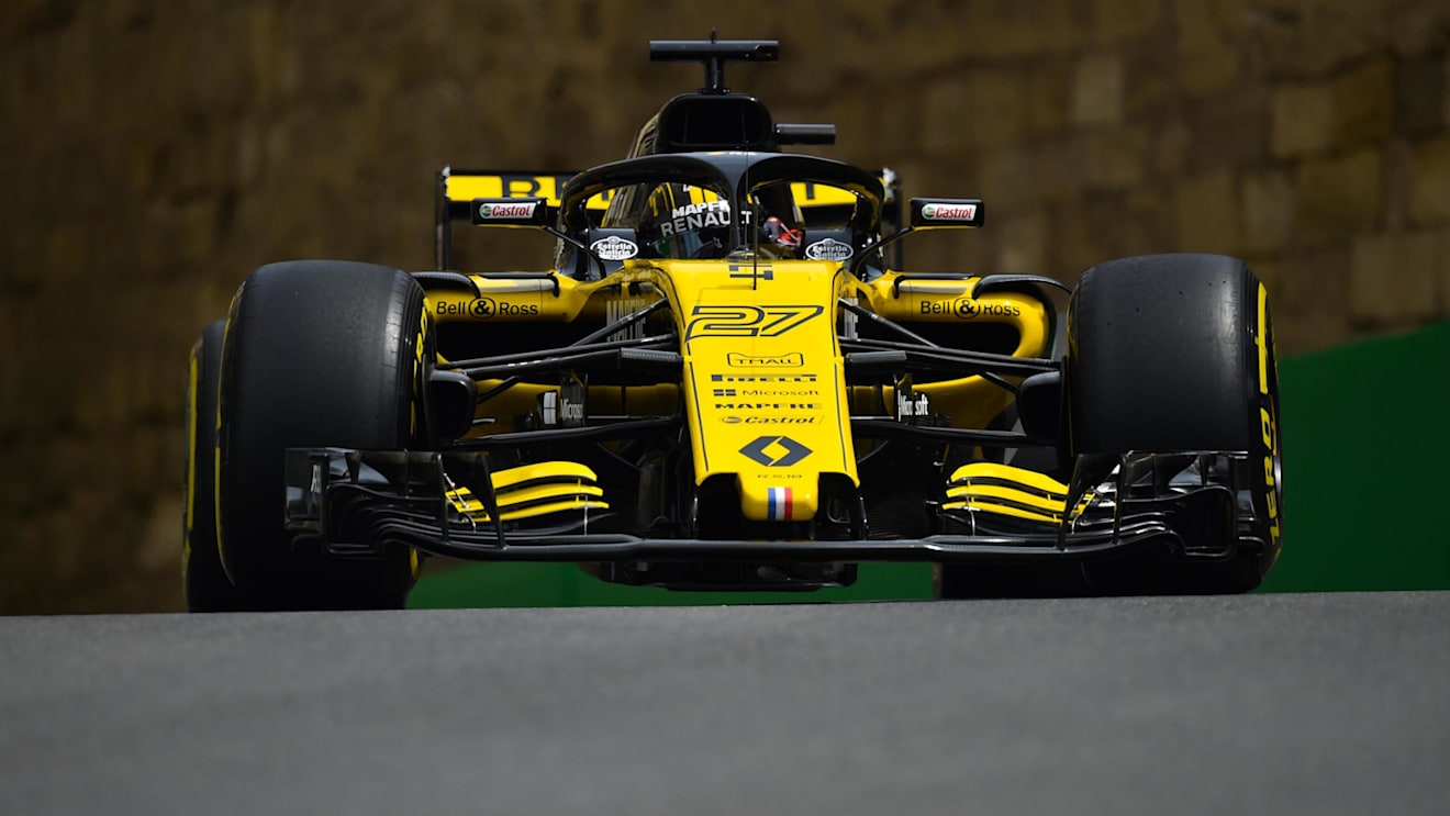 Nico Hulkenberg (GER) Renault Sport F1 Team RS18 at Formula One World Championship, Rd4, Azerbaijan Grand Prix, Practice, Baku City Circuit, Baku, Azerbaijan, Friday 27 April 2018. © Simon Galloway/Sutton Images