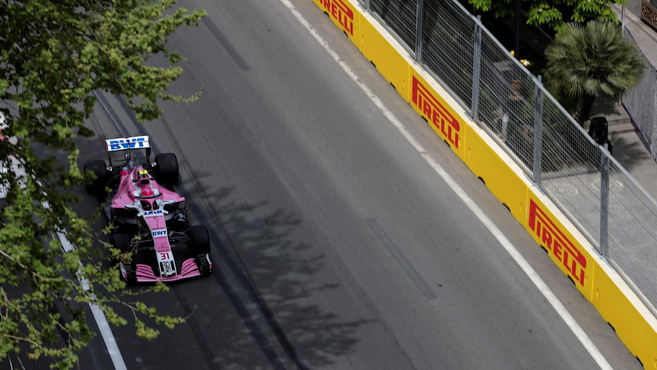 Esteban Ocon (FRA) Force India VJM11 at Formula One World Championship, Rd4, Azerbaijan Grand Prix, Practice, Baku City Circuit, Baku, Azerbaijan, Friday 27 April 2018. © James Gasperotti/Sutton Images