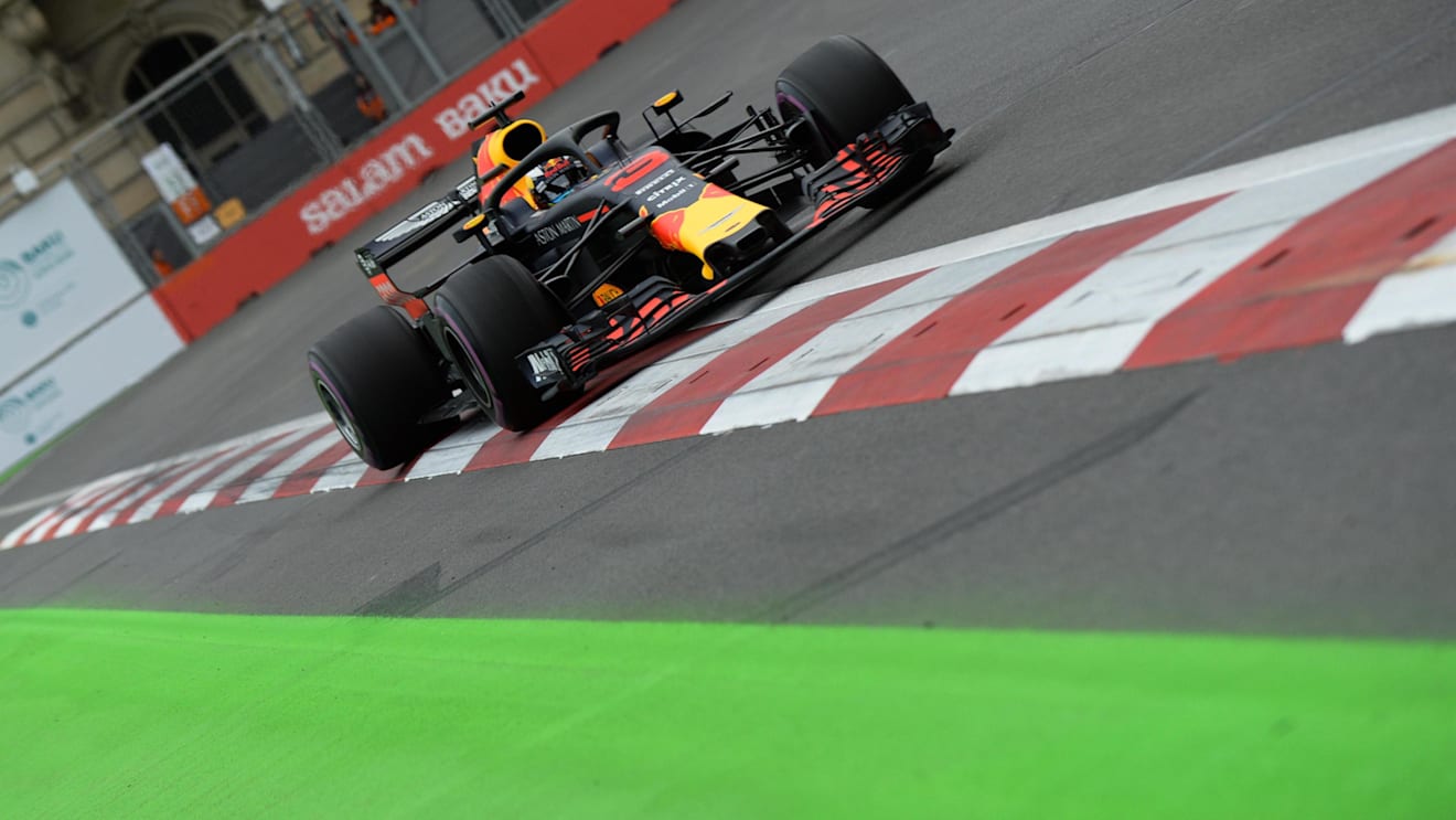 Daniel Ricciardo (AUS) Red Bull Racing RB14 at Formula One World Championship, Rd4, Azerbaijan Grand Prix, Practice, Baku City Circuit, Baku, Azerbaijan, Friday 27 April 2018. © Simon Galloway/Sutton Images
