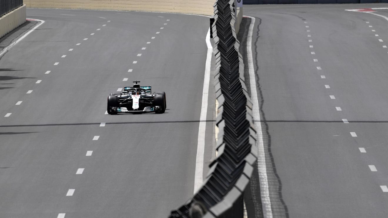 Lewis Hamilton (GBR) Mercedes-AMG F1 W09 EQ Power+ at Formula One World Championship, Rd4, Azerbaijan Grand Prix, Practice, Baku City Circuit, Baku, Azerbaijan, Friday 27 April 2018. © Jerry Andre/Sutton Images