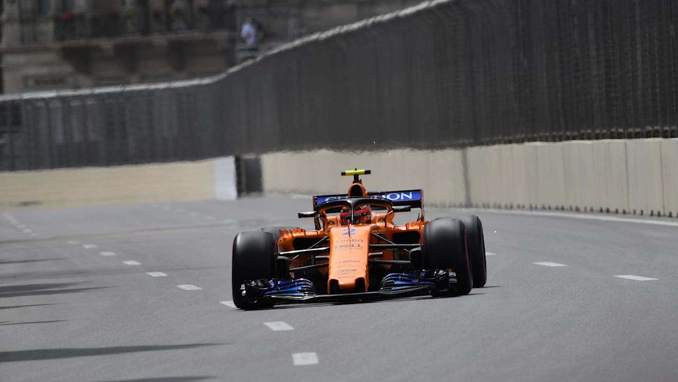 Stoffel Vandoorne (BEL) McLaren MCL33 at Formula One World Championship, Rd4, Azerbaijan Grand Prix, Practice, Baku City Circuit, Baku, Azerbaijan, Friday 27 April 2018. © Jerry Andre/Sutton Images