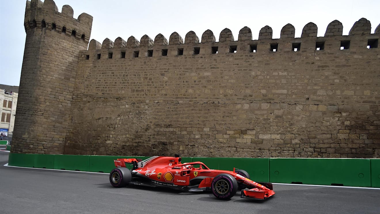 Sebastian Vettel (GER) Ferrari SF-71H at Formula One World Championship, Rd4, Azerbaijan Grand Prix, Practice, Baku City Circuit, Baku, Azerbaijan, Friday 27 April 2018. © Simon Galloway/Sutton Images