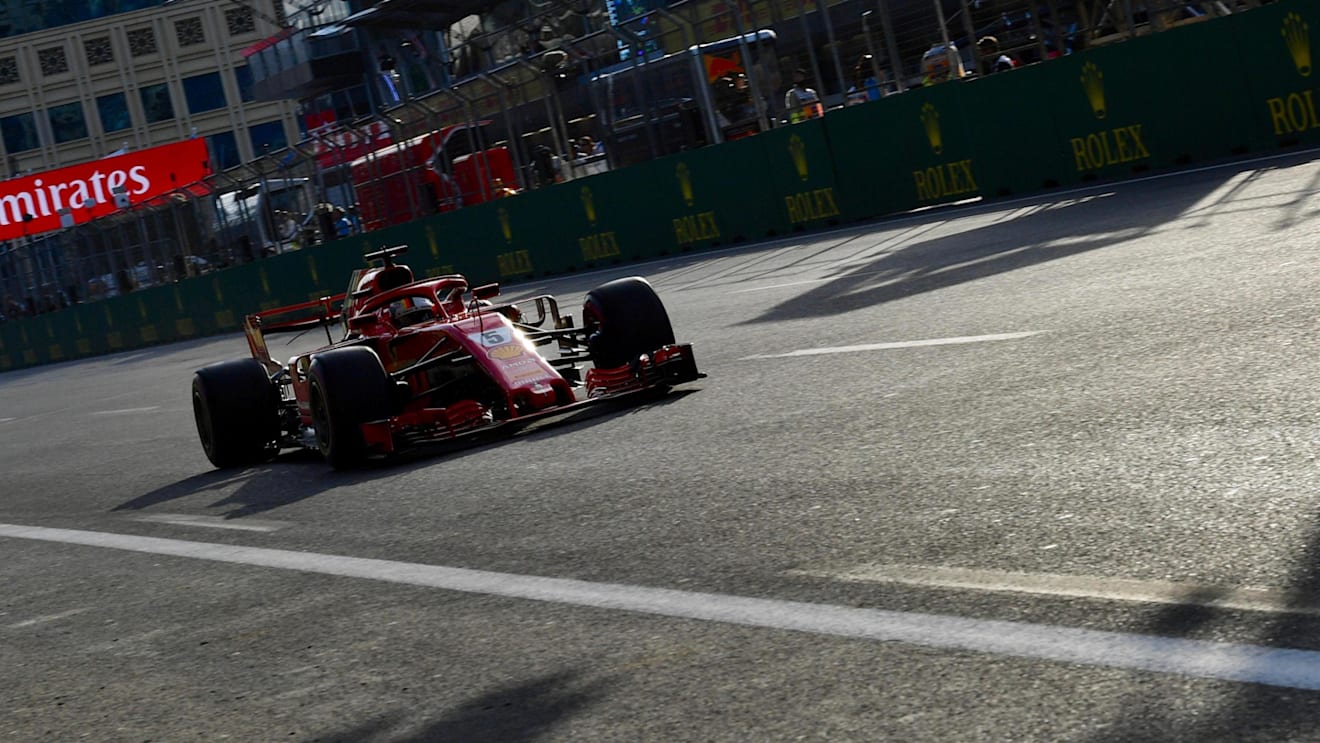 Sebastian Vettel (GER) Ferrari SF-71H at Formula One World Championship, Rd4, Azerbaijan Grand Prix, Qualifying, Baku City Circuit, Baku, Azerbaijan, Saturday 28 April 2018. © Jerry Andre/Sutton Images