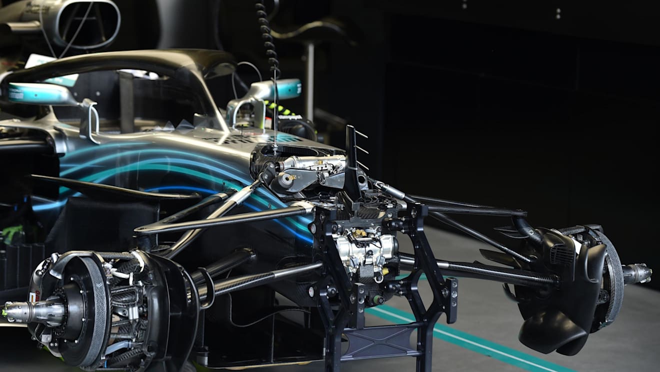 Mercedes-AMG F1 W09 EQ Power+ in the garage at Formula One World Championship, Rd4, Azerbaijan Grand Prix, Qualifying, Baku City Circuit, Baku, Azerbaijan, Saturday 28 April 2018. © Simon Galloway/Sutton Images