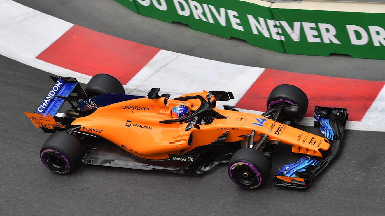 Fernando Alonso (ESP) McLaren MCL33 at Formula One World Championship, Rd4, Azerbaijan Grand Prix, Qualifying, Baku City Circuit, Baku, Azerbaijan, Saturday 28 April 2018. © Jerry Andre/Sutton Images