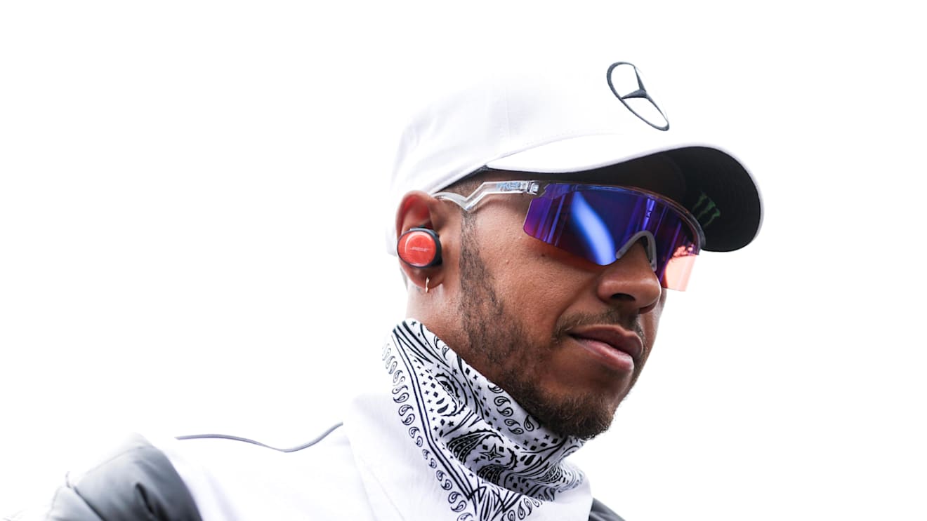Lewis Hamilton (GBR) Mercedes-AMG F1 on the drivers parade at Formula One World Championship, Rd4, Azerbaijan Grand Prix, Race, Baku City Circuit, Baku, Azerbaijan, Sunday 29 April 2018. © James Gasperotti/Sutton Images